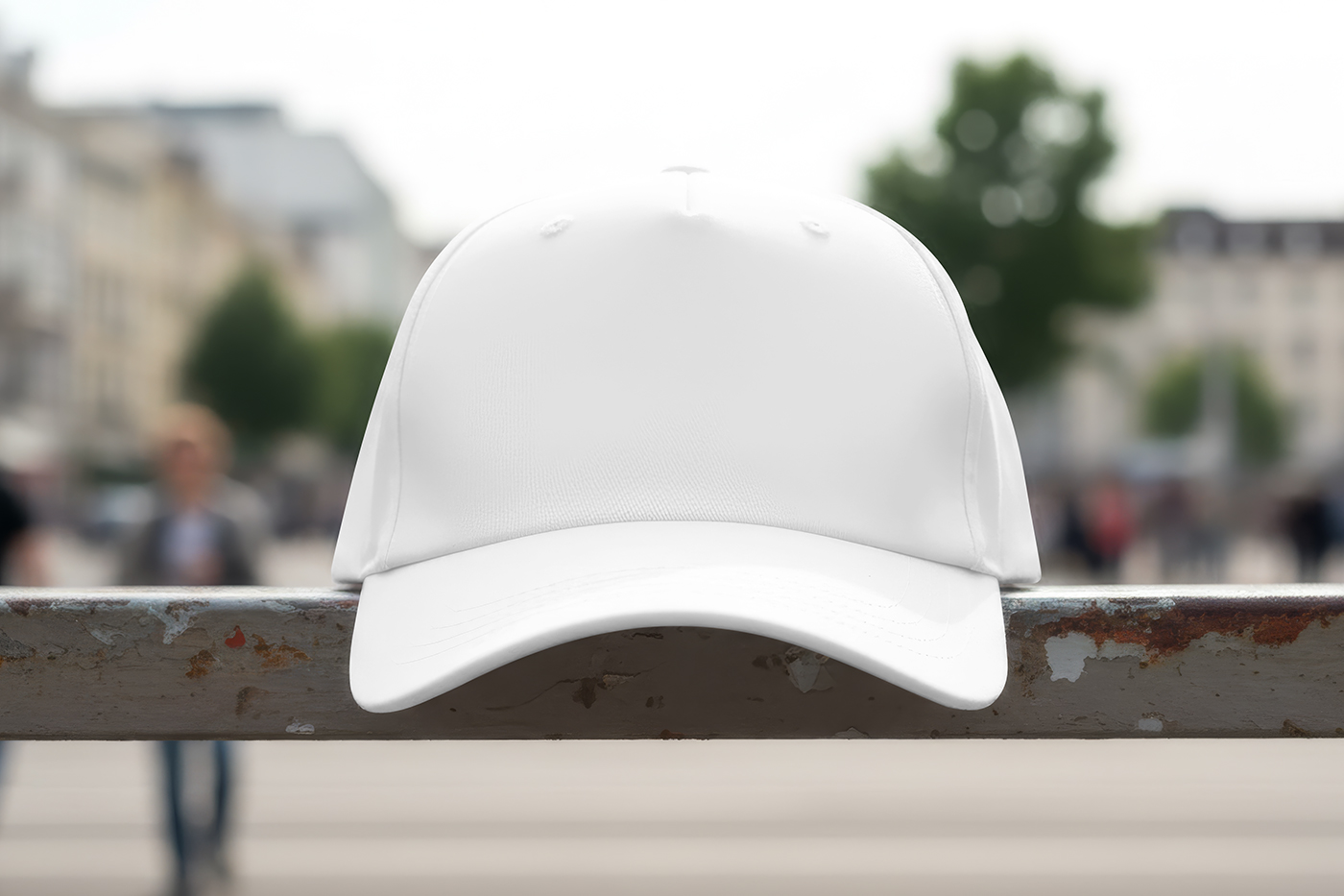 A cap decorated with a colorful DTF Edge transfer.